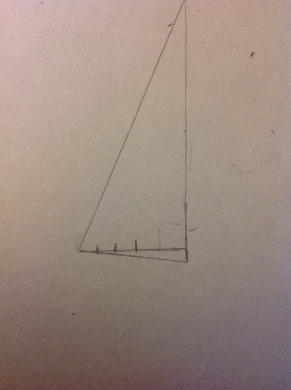 Draw 3 equal parts on the tip of the nose.