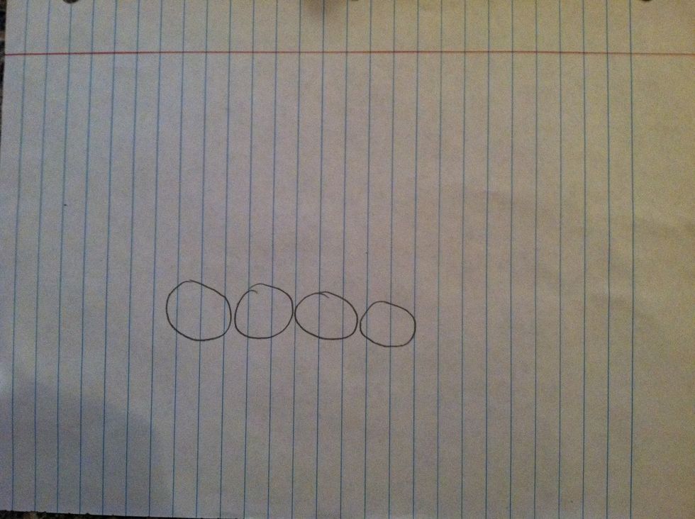 Draw 4 circles
