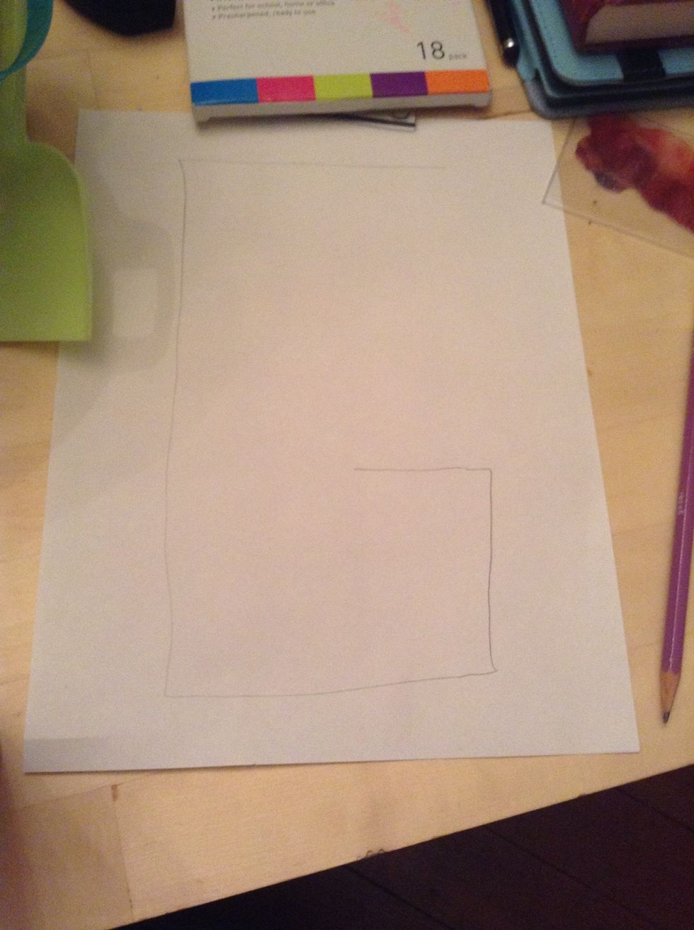 Draw a big giant G on your paper with your pencil\u270f\ufe0f