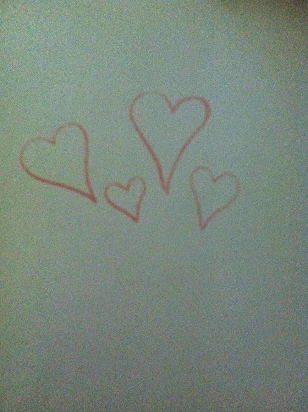 Draw a big heart representing your dad, and draw smaller hearts for each kid/ sibling in your family