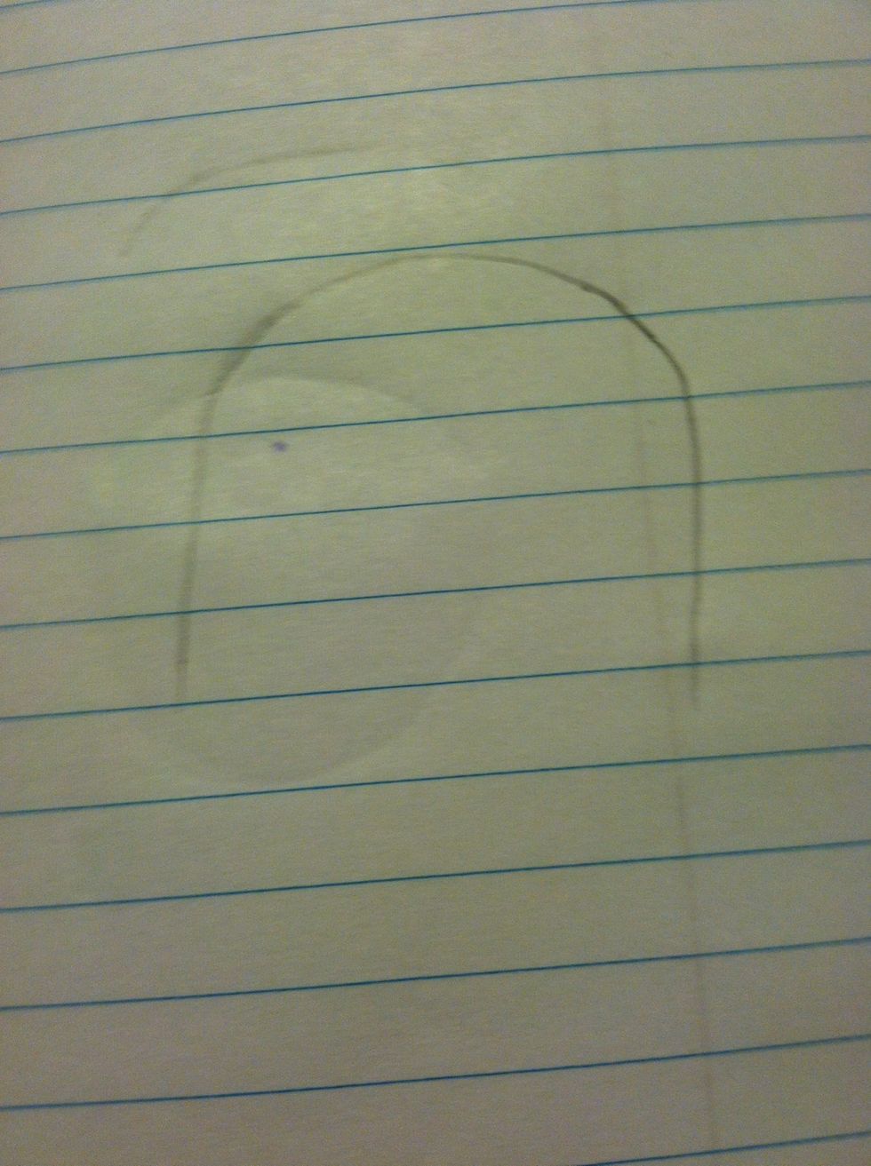 Draw a big long curve for Domo's head.