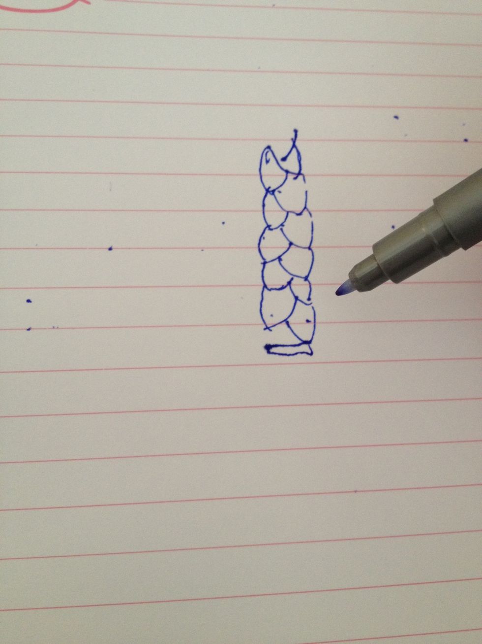 Draw a bobble like this