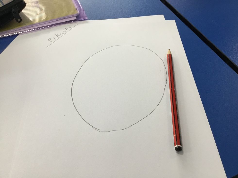 Draw a circle, it doesn't need to be perfect