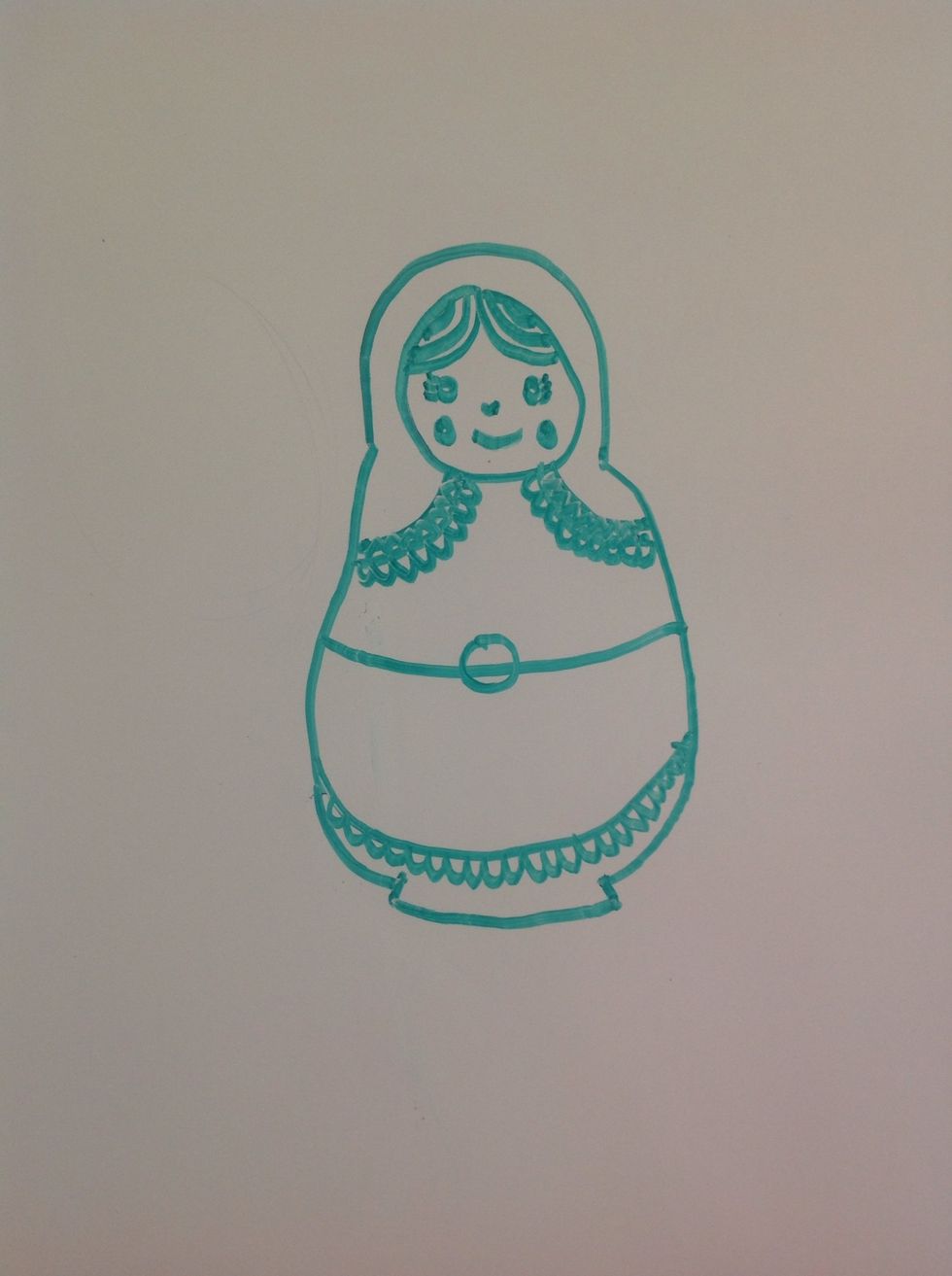 Draw a circle on the middle line