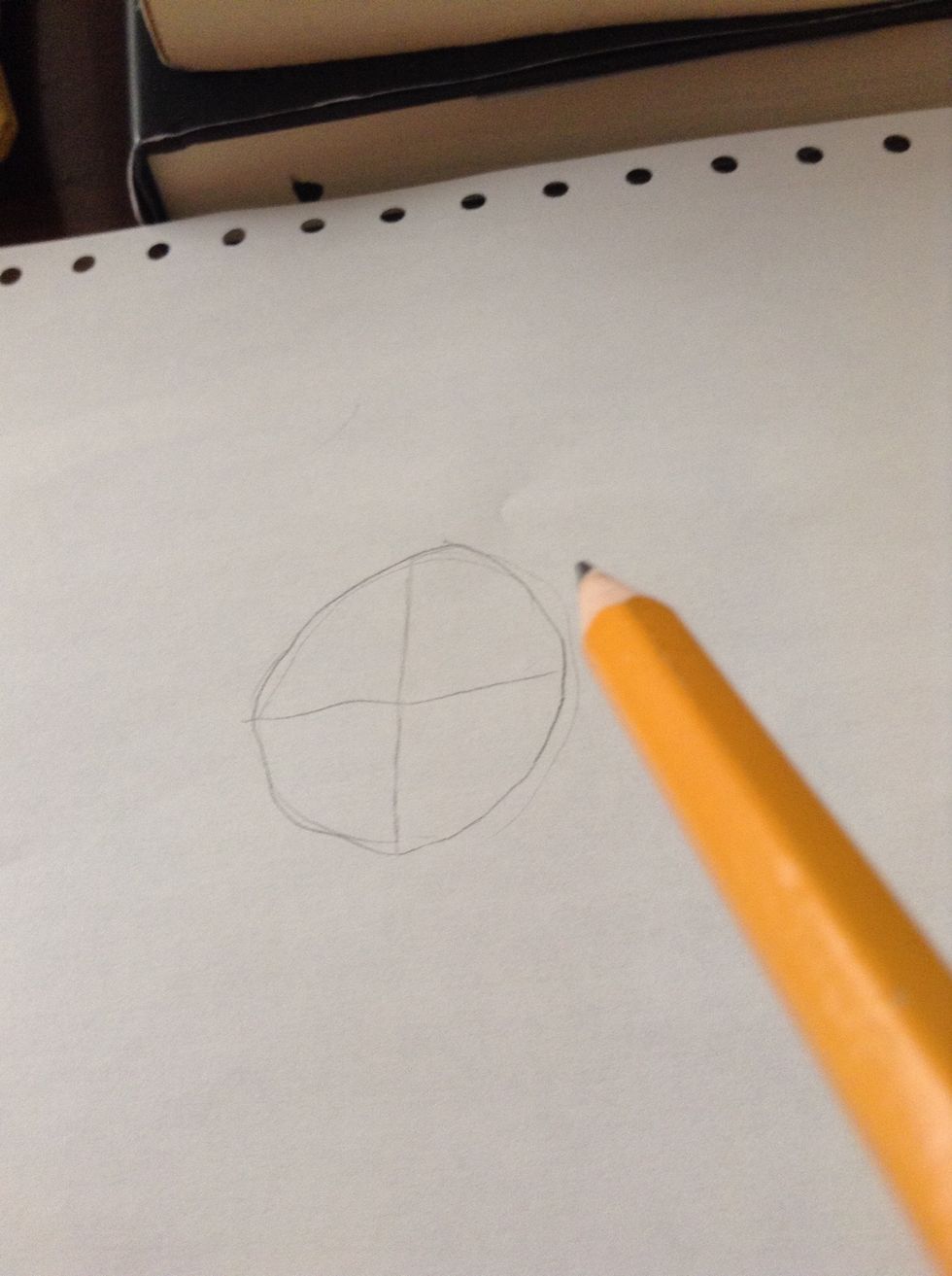 Draw a circle with a cross.