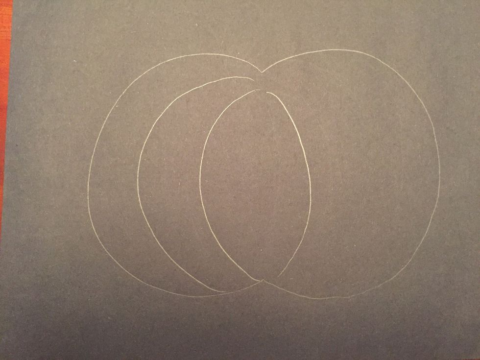 Draw a curved line curving in the other direction.