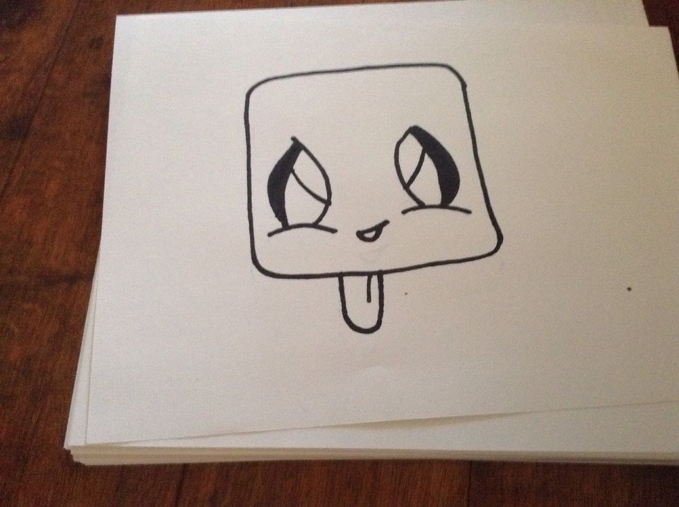 Draw a curved line inside the eye like it shows up above