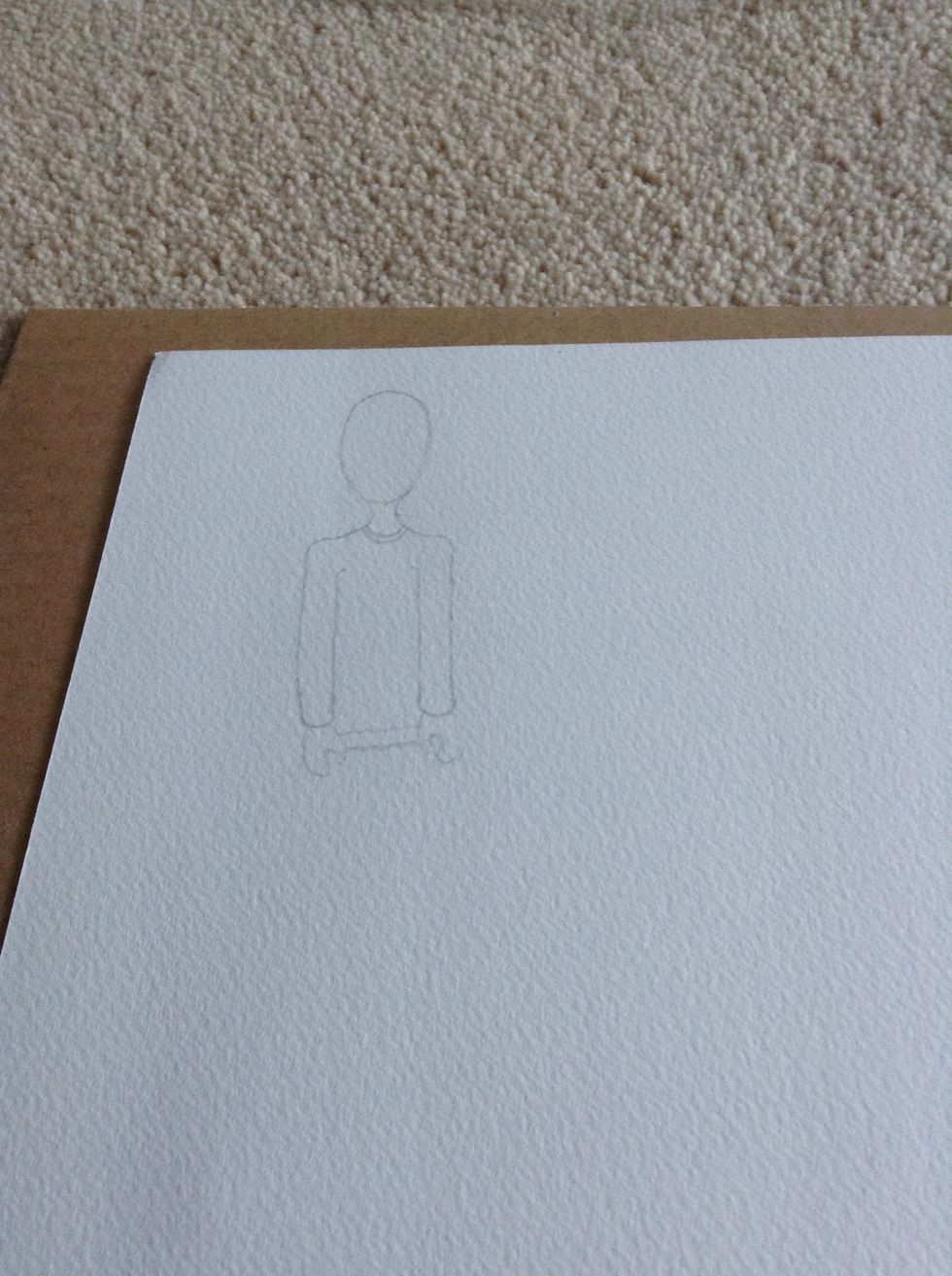 Draw a curved line to make it look like a top