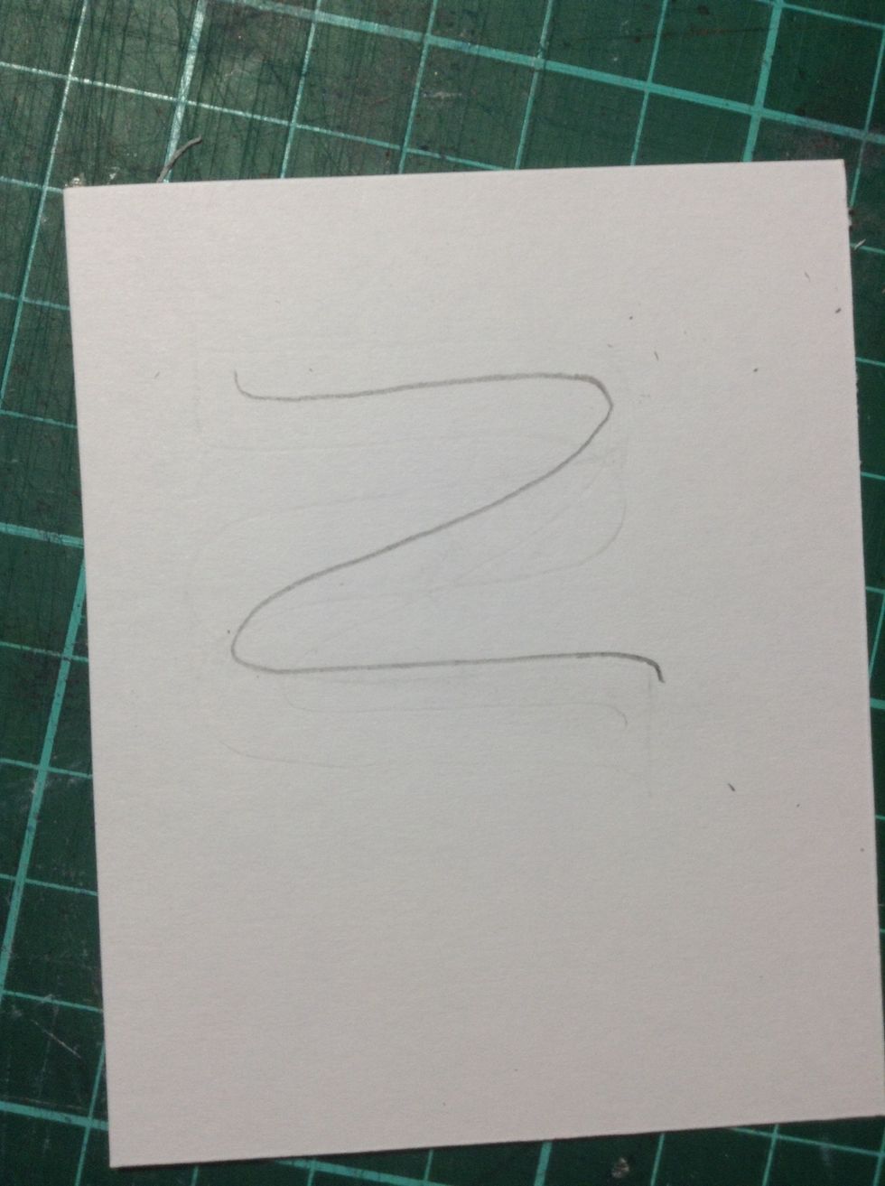 Draw a curvy Z on your page.