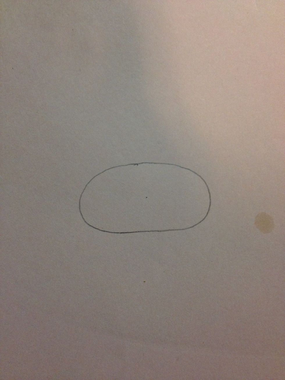 Draw a decent sized oval lightly.