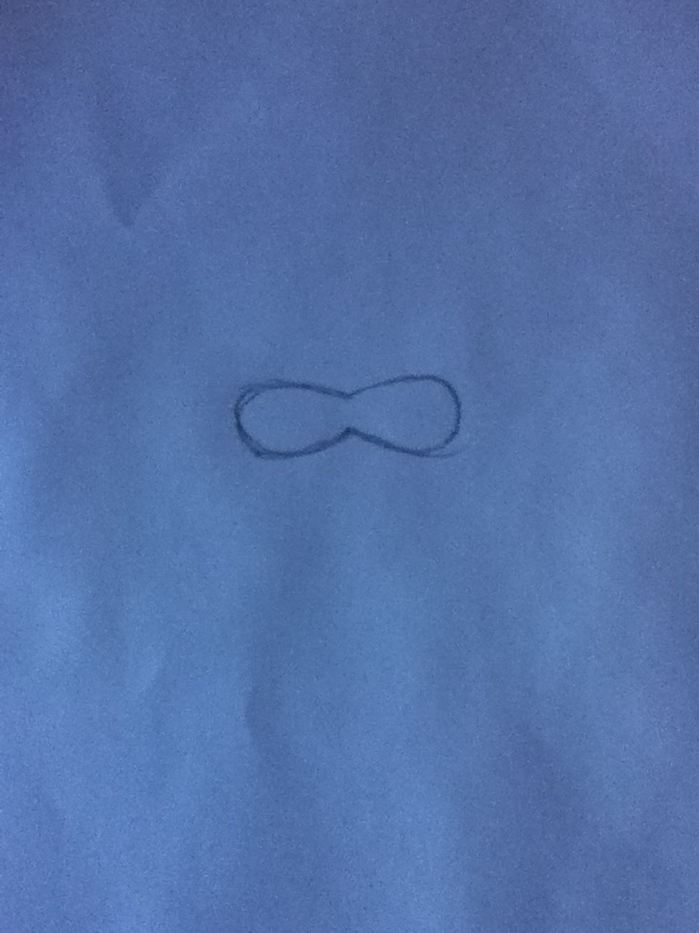 Draw a figure 8 shape like this without the middle touching