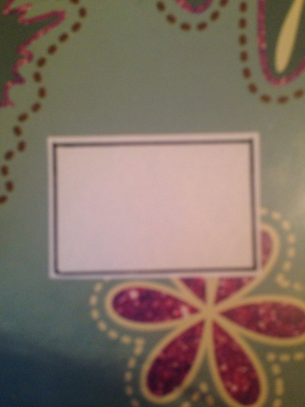 Draw a frame. You can use different colours. I chose black.