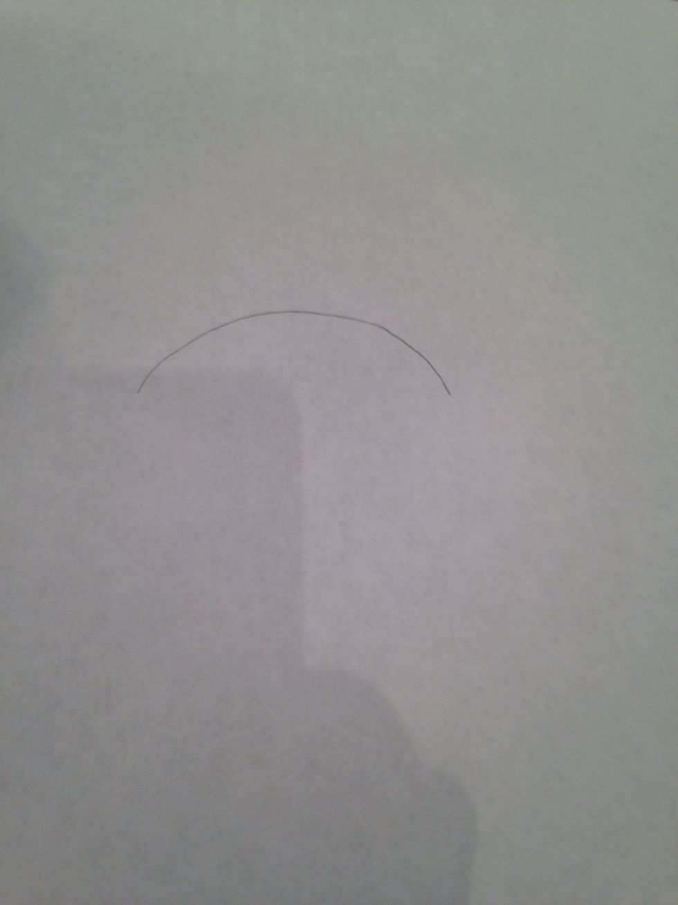 Draw a half circle to start