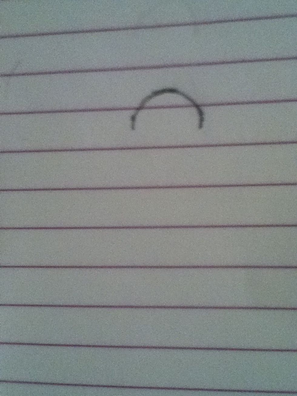 Draw a half circle