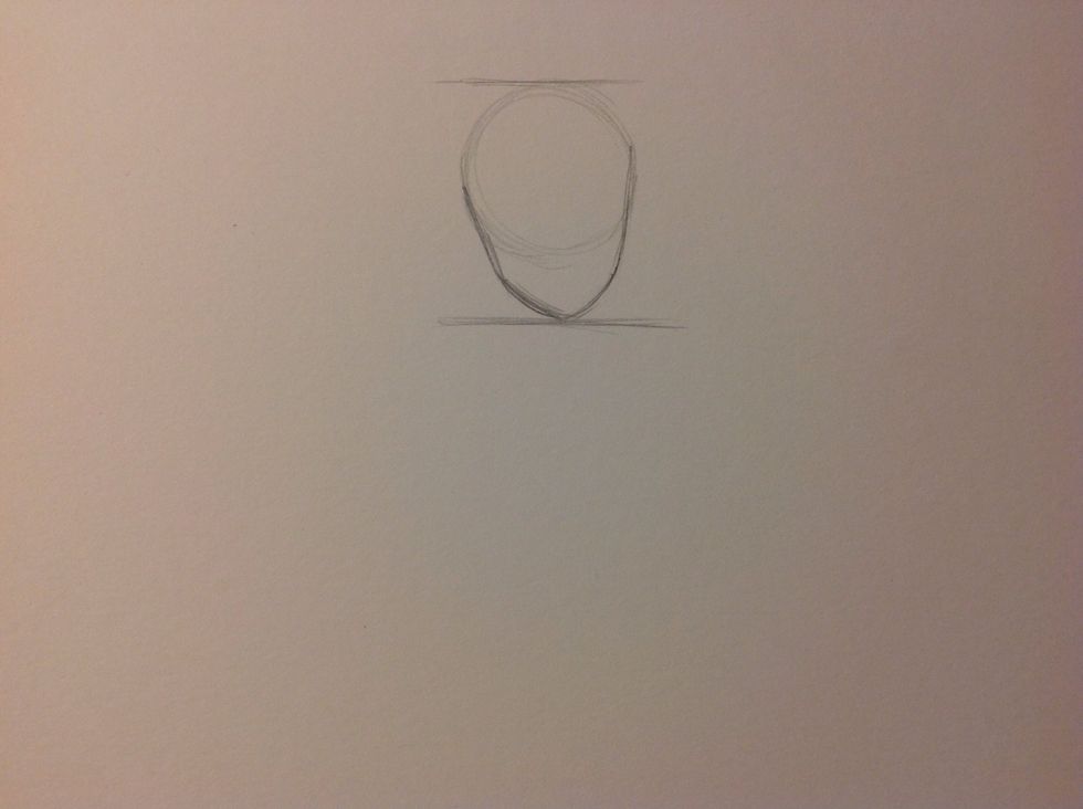 Draw a head. If you don't know how to draw a manga head, look at my guide, how to draw a manga face 1.