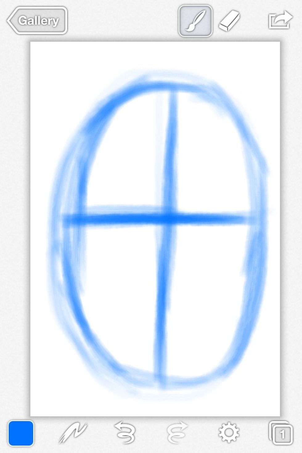 Draw a horizontal line like you see here.