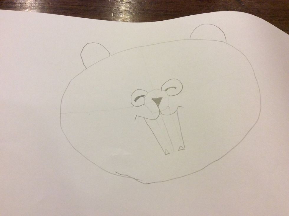 Draw a light line in the middle of the two lines.