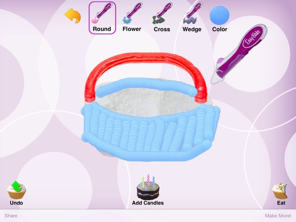 Draw a line at the bottom to cover the edges up.