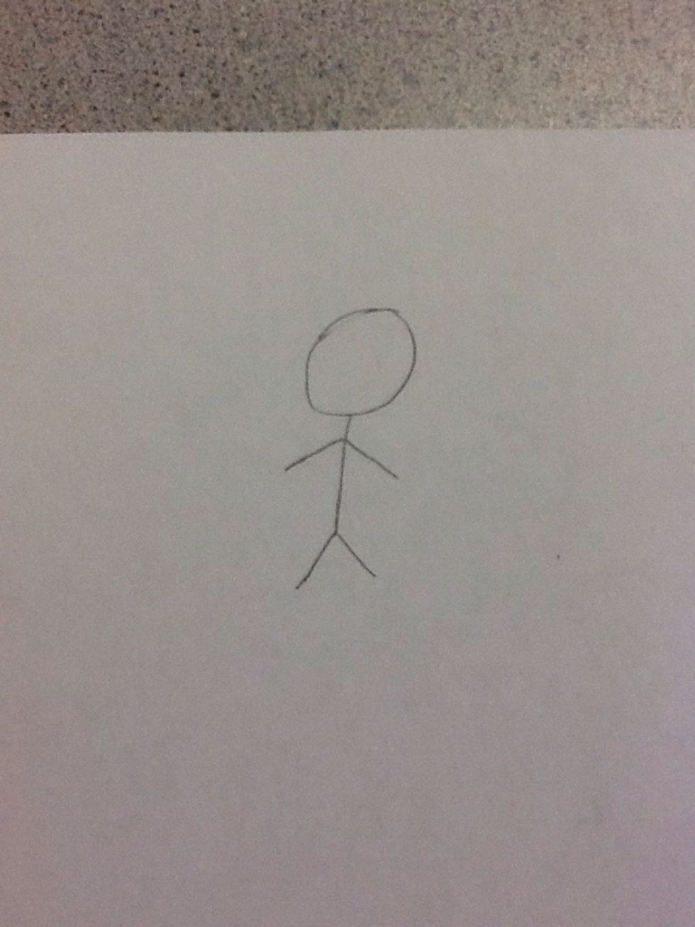 Draw a line at the end of the line connected to the circle.