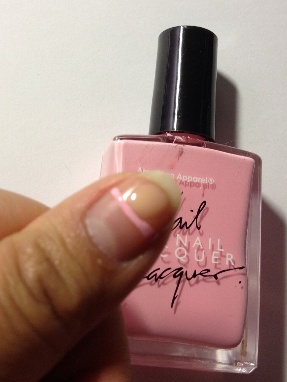 Draw a line below the face with any color of your choice.