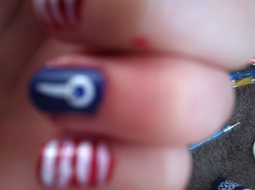 draw a line down from the circles