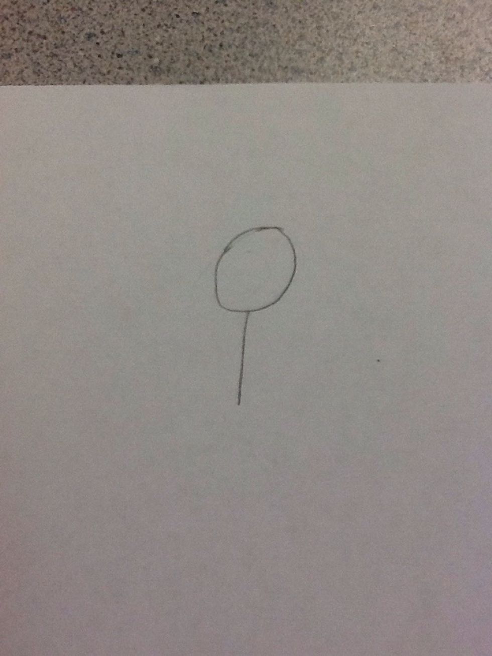 Draw a line from the circle.