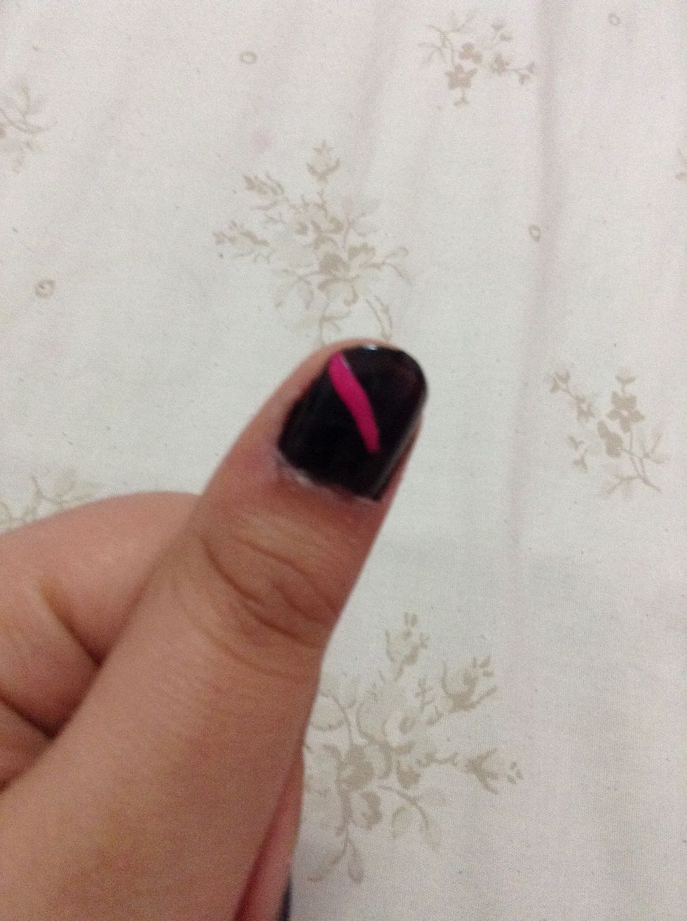 Draw a line from the corner to where you want it to be (Idid it half way)