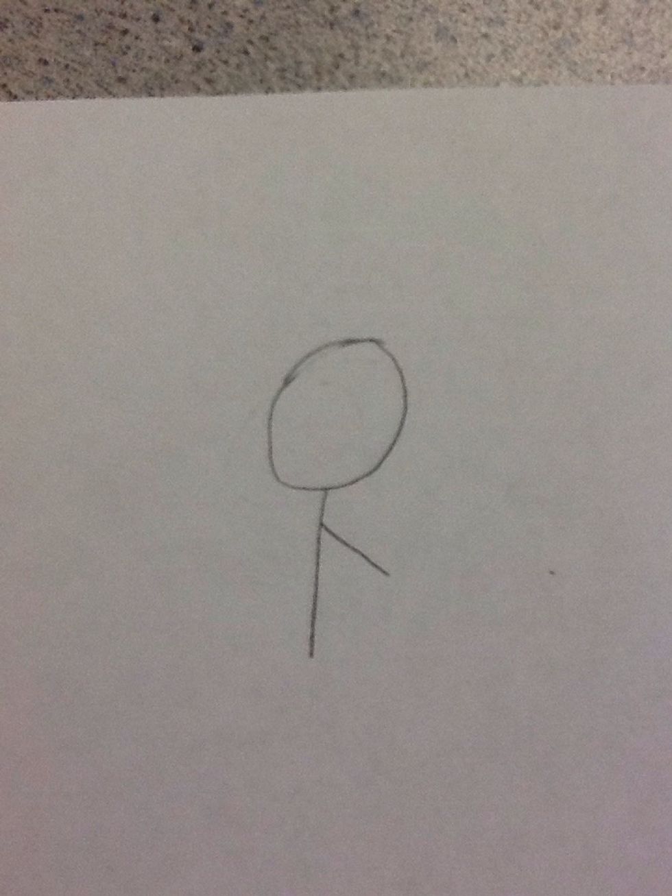 Draw a line from the line that is connected to the circle.