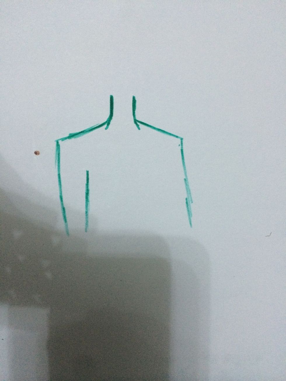 draw a line. Going out to the left