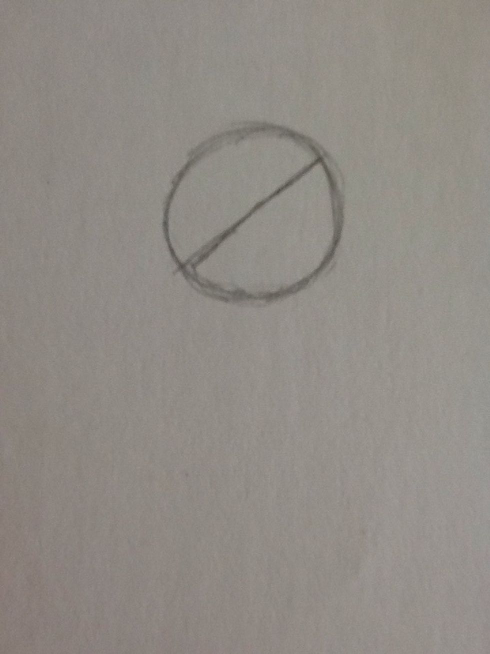 Draw a line in the middle at about a 45 degree angle.