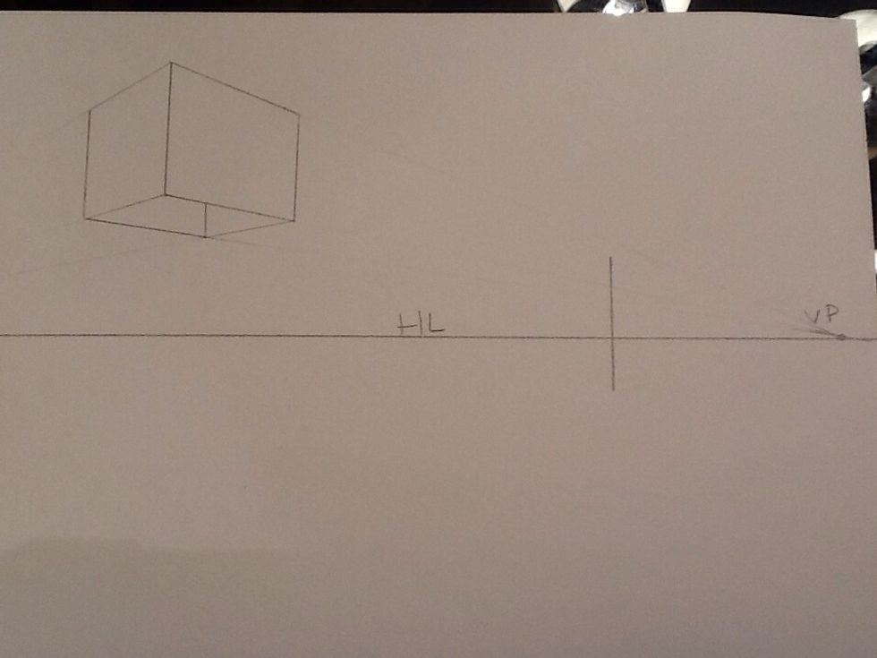 Draw a line on the horizon line.