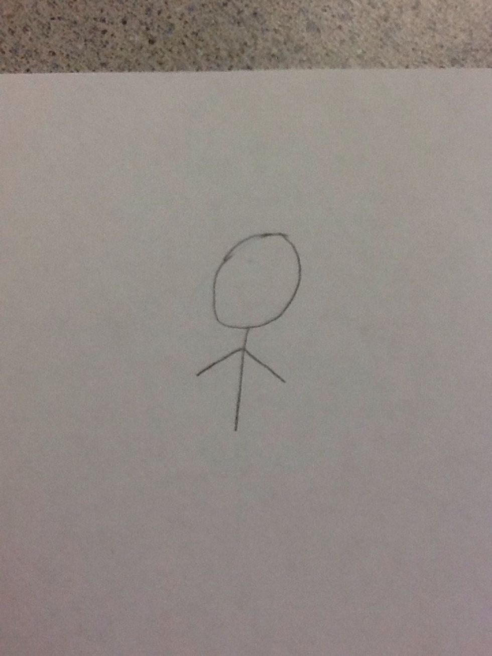 Draw a line on the other side of the line that is connected to the circle.