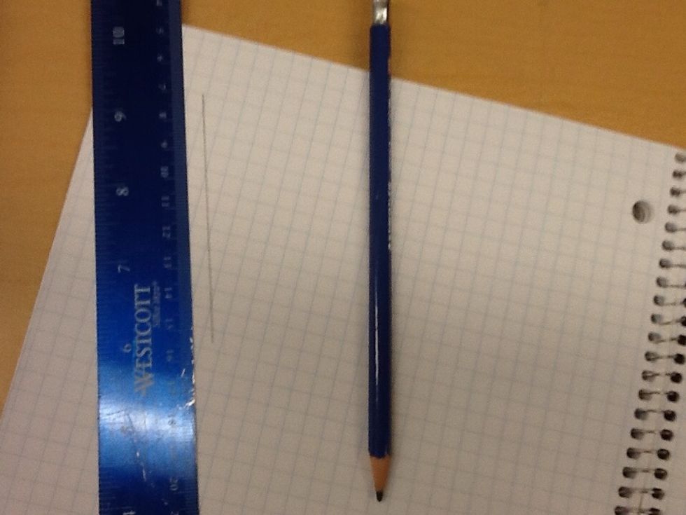 Draw a line using a ruler