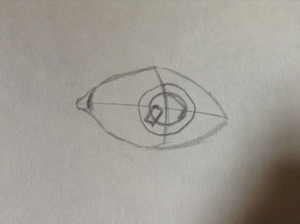 Draw a little light or reflection in the eye this step is optional!!!