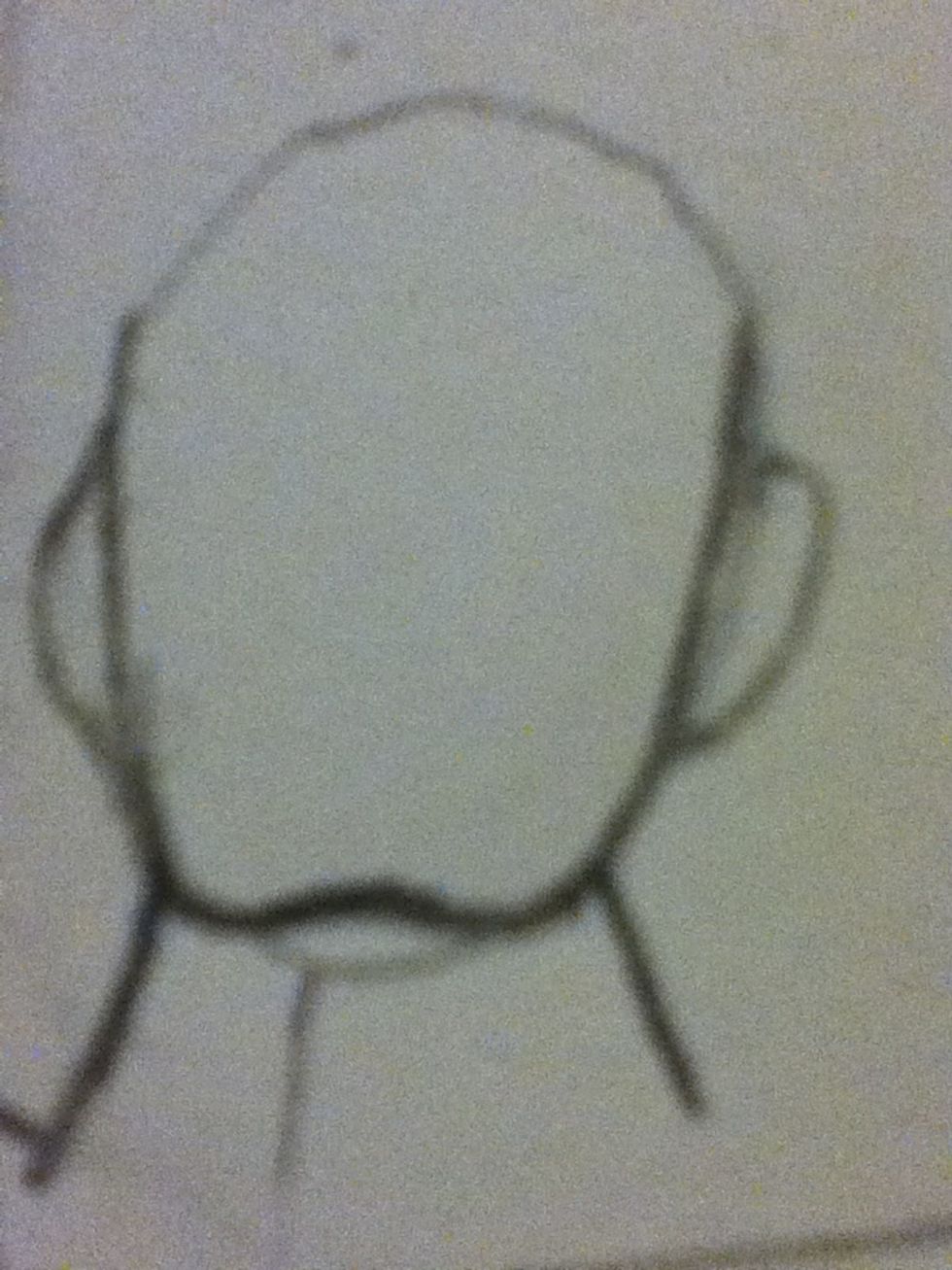 Draw a loose 3 to make his chin