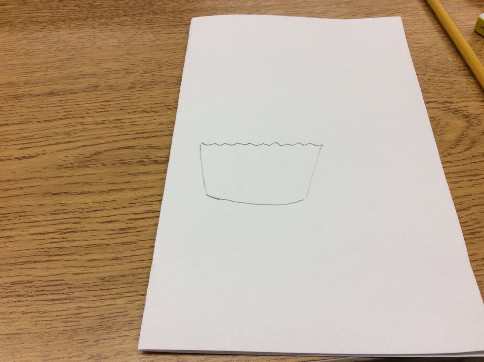 Draw a medium size muffin tin like this