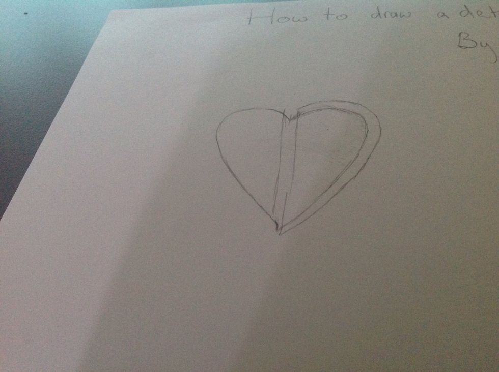Draw a outline of one half of your heart.
