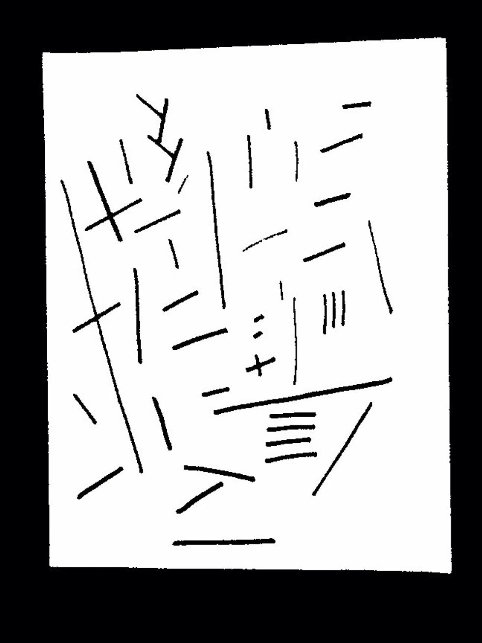 DRAW A PERFECT LINE. That is lesson one. They assume right away that that is easy to do. I give them a pen and paper, and they scratch out some lines they THINK are straight.