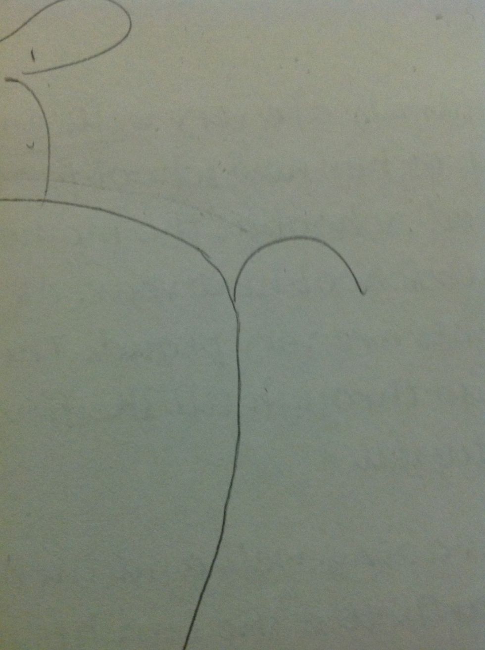 Draw a really curved bump on the side