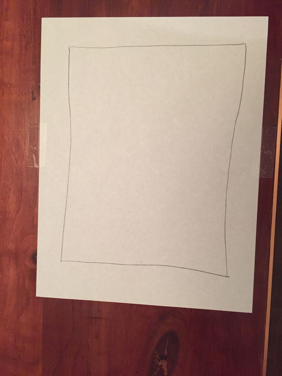 Draw a rectangle on your paper to create a border around your painting.