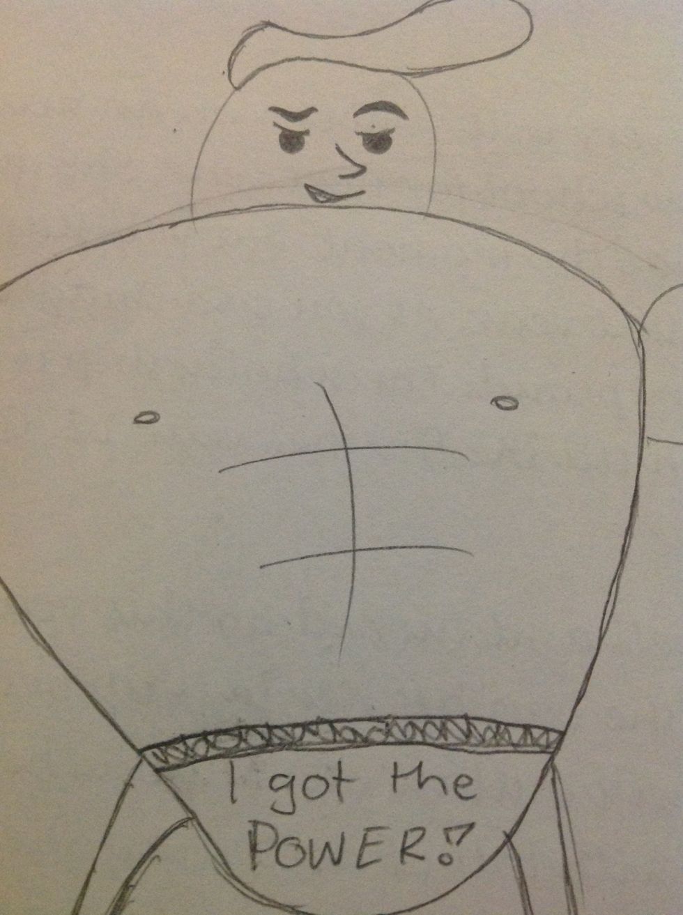 Draw a six pack(curved) and some nipples( haha, yes very funny)