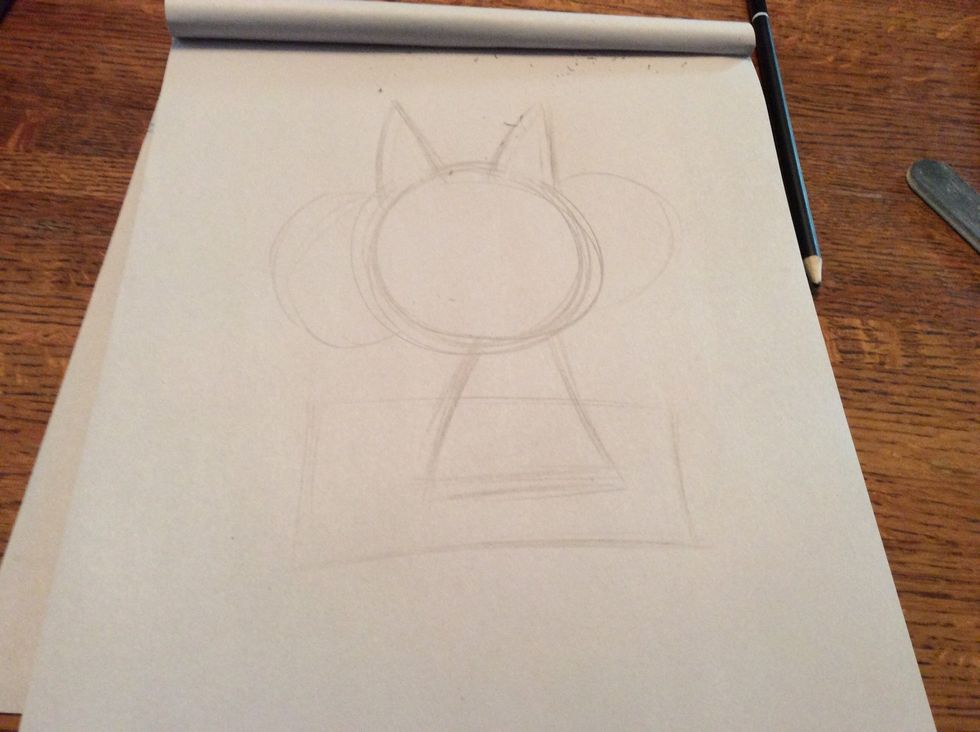 Draw a small box to the middle of the body