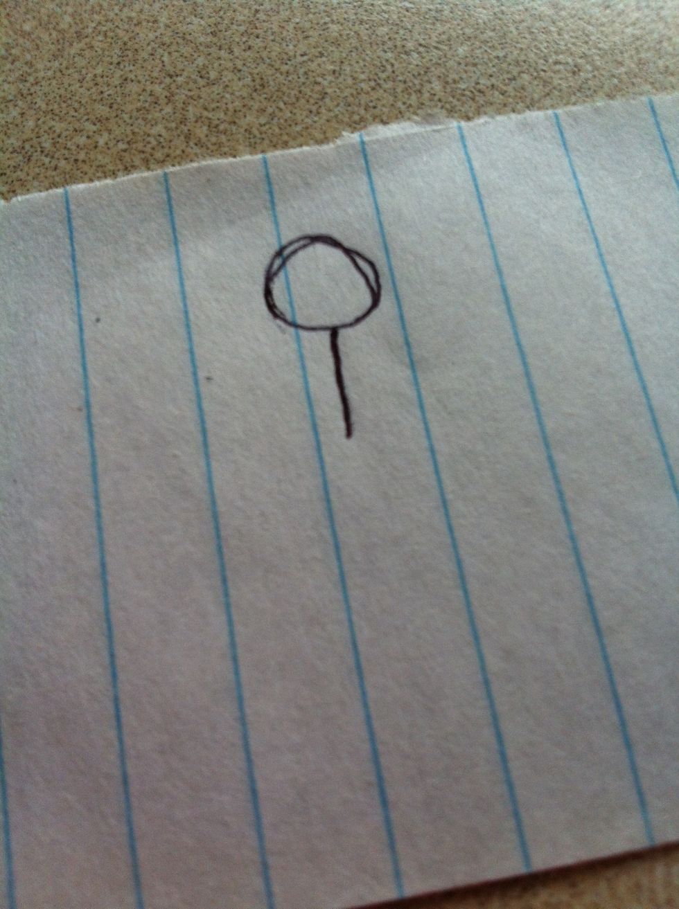 Draw a stick for the body