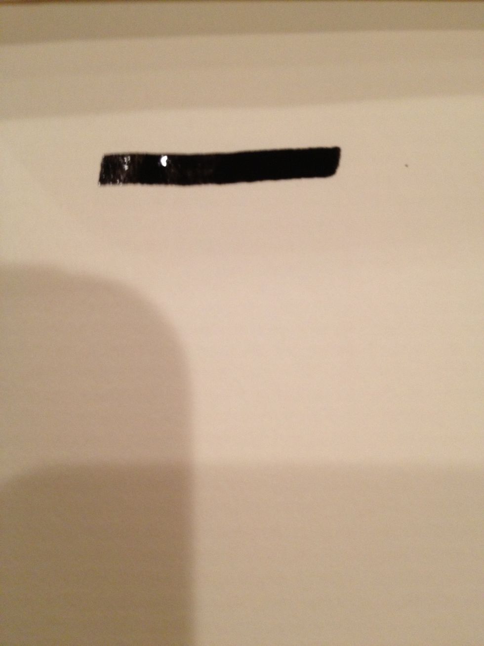 Draw a thick, black horizontal line