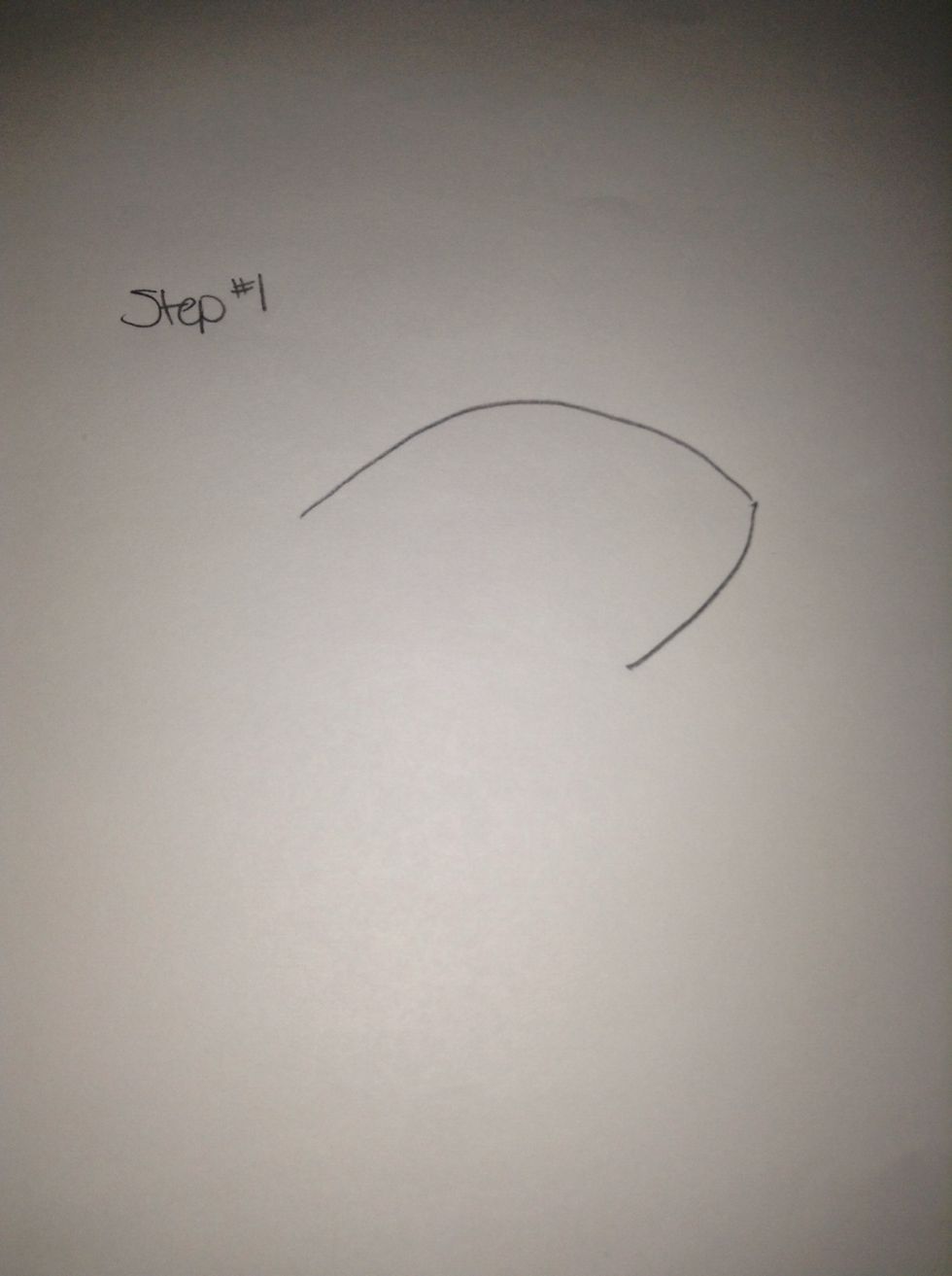 Draw an eye shape curve but leave out the bottom side( like in the picture above)