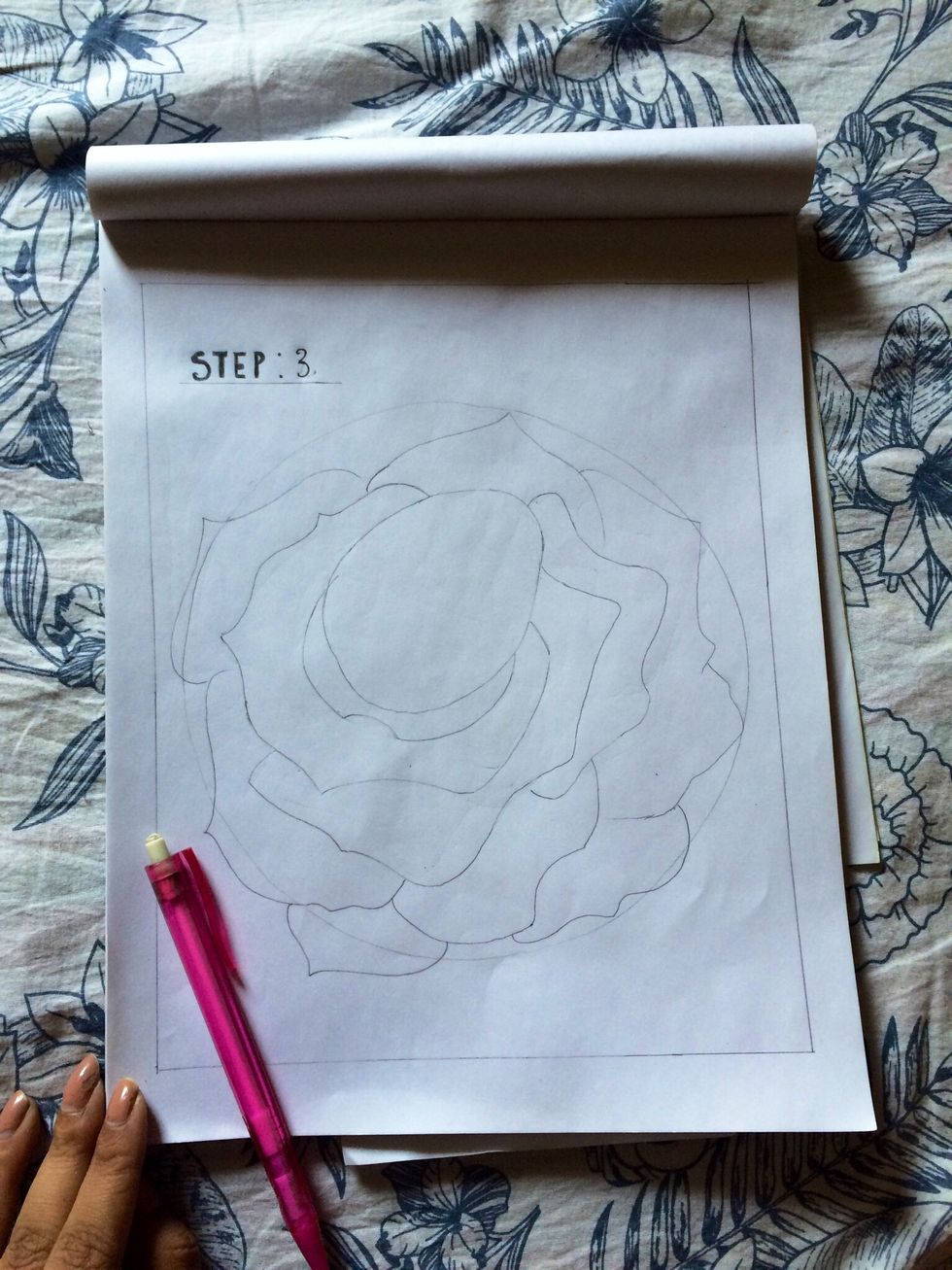 Draw an oval inside.