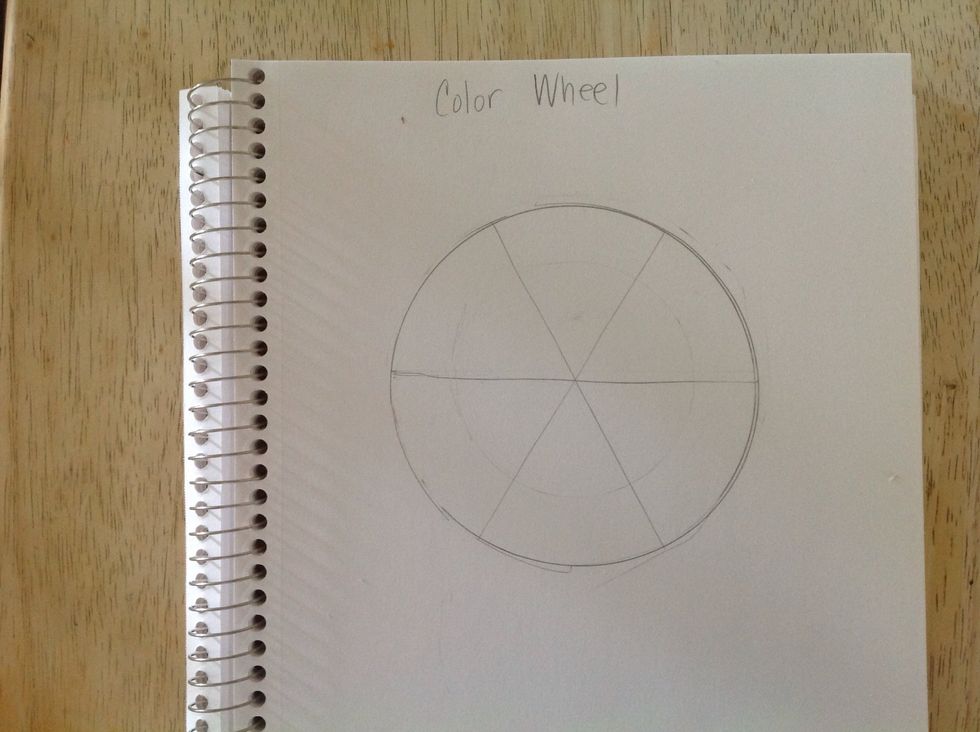 Draw an "x" that runs through the center of your circle. You want your drawing to look like a pizza with 6 pieces that are close to the same size.