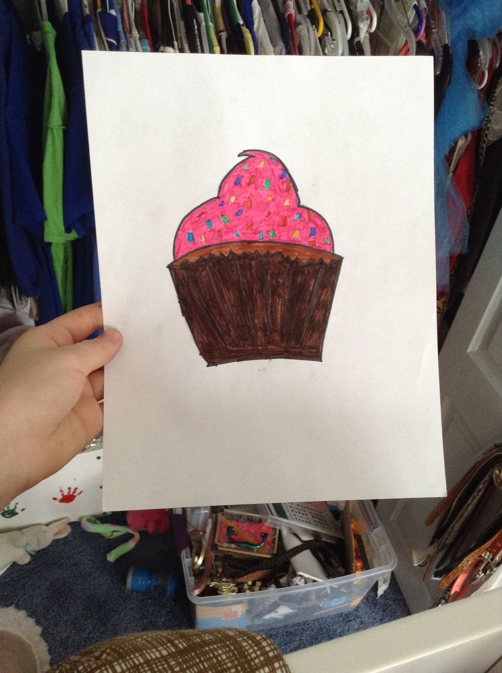 Draw and color what you want to pop out