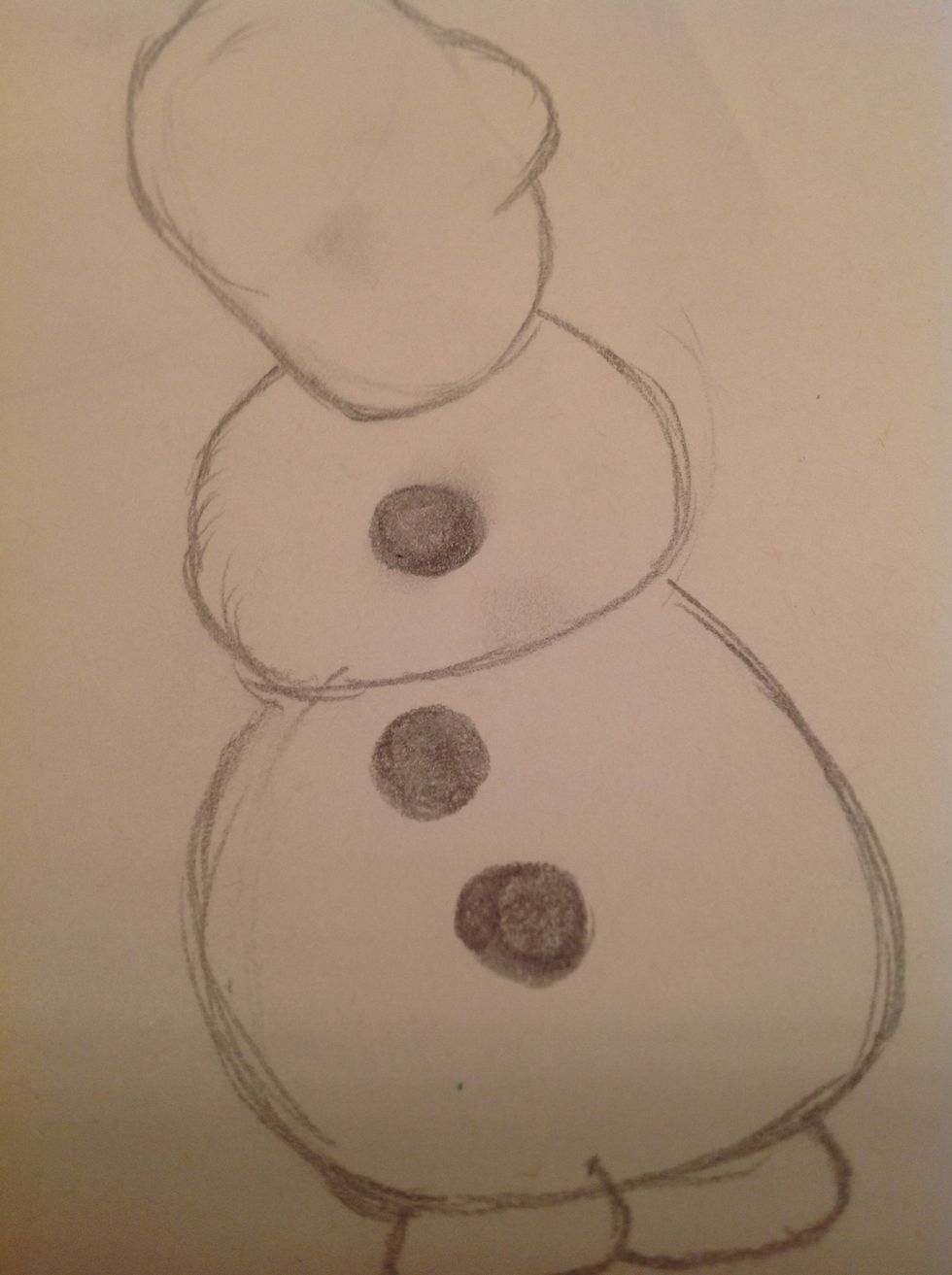 Draw and fill in three buttons