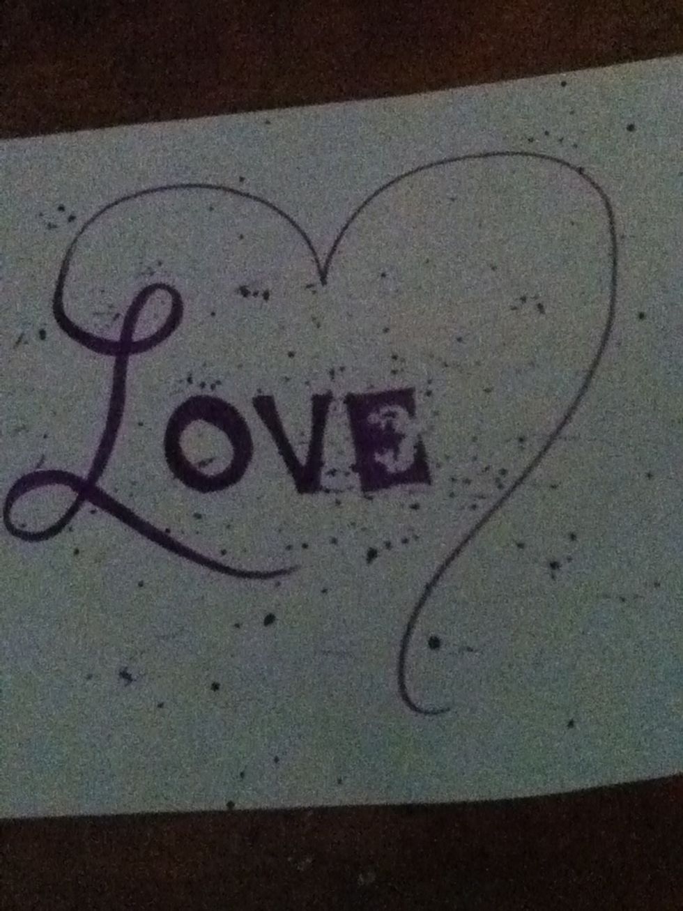 Draw another arc like this to make a heart